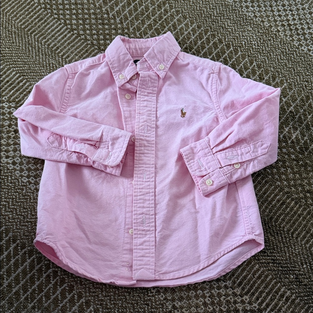 Polo by Ralph Lauren Light Pink Kids Button Down Shirt